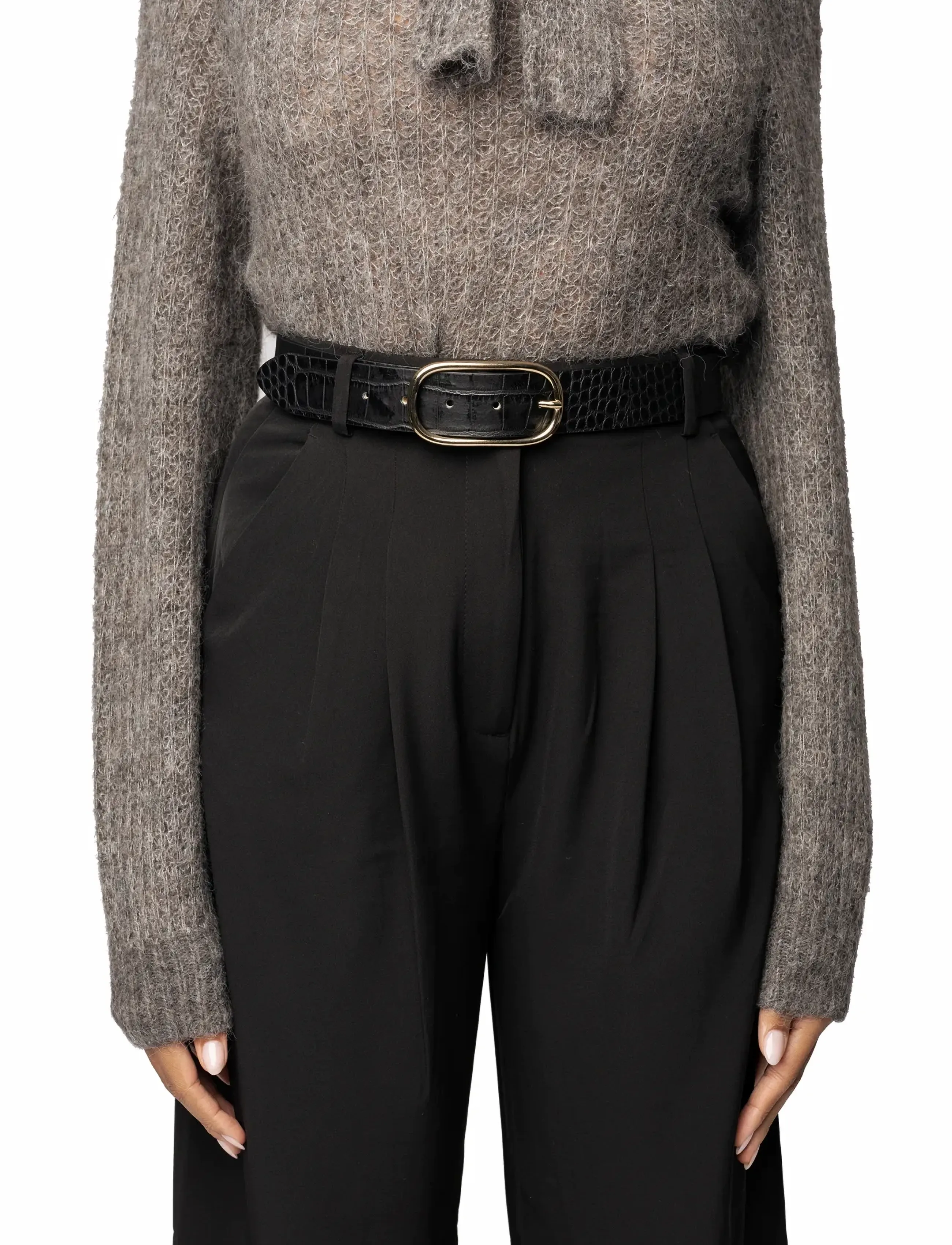 RE:DESIGNED EST 2003 Francini, 85, Belts, Schwarz - Casual Belt, Frauen