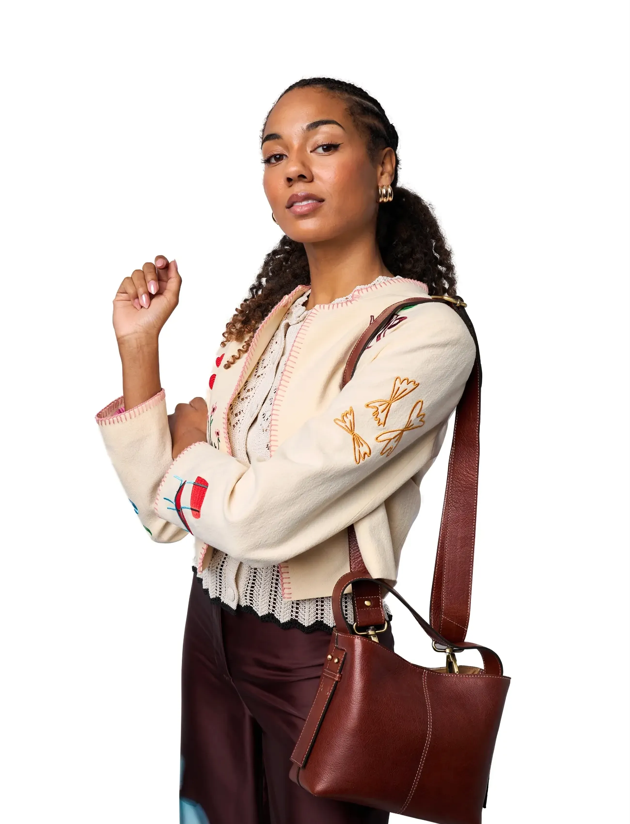 RE:DESIGNED EST 2003 Naya Small, One Size, Bags, Braun - Small Shoulder Bags-crossbody Frauen