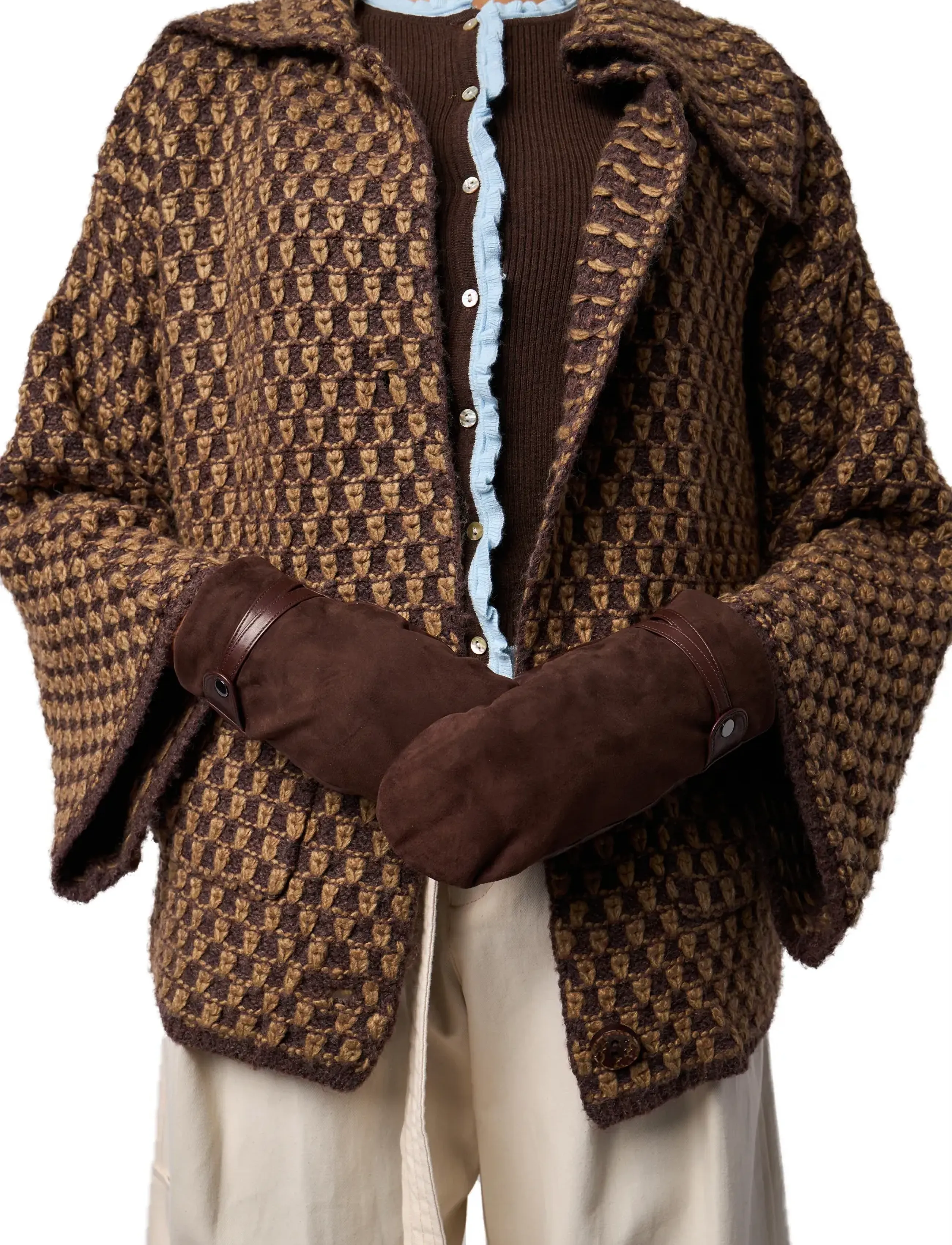 RE:DESIGNED EST 2003 - Lina Mitten - leather gloves - warm brown - 0