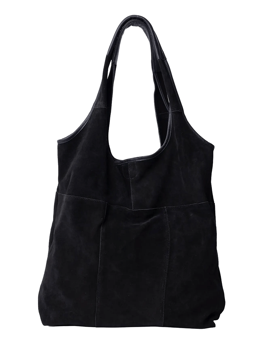 RE:DESIGNED EST 2003 - Lyra Suede - shoppingväskor - black - 1