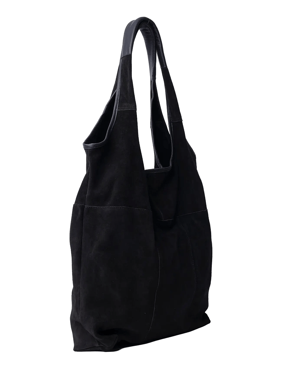 RE:DESIGNED EST 2003 - Lyra Suede - shoppingväskor - black - 2