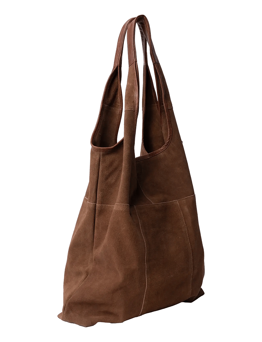 RE:DESIGNED EST 2003 - Lyra Suede - shoppingväskor - walnut - 2