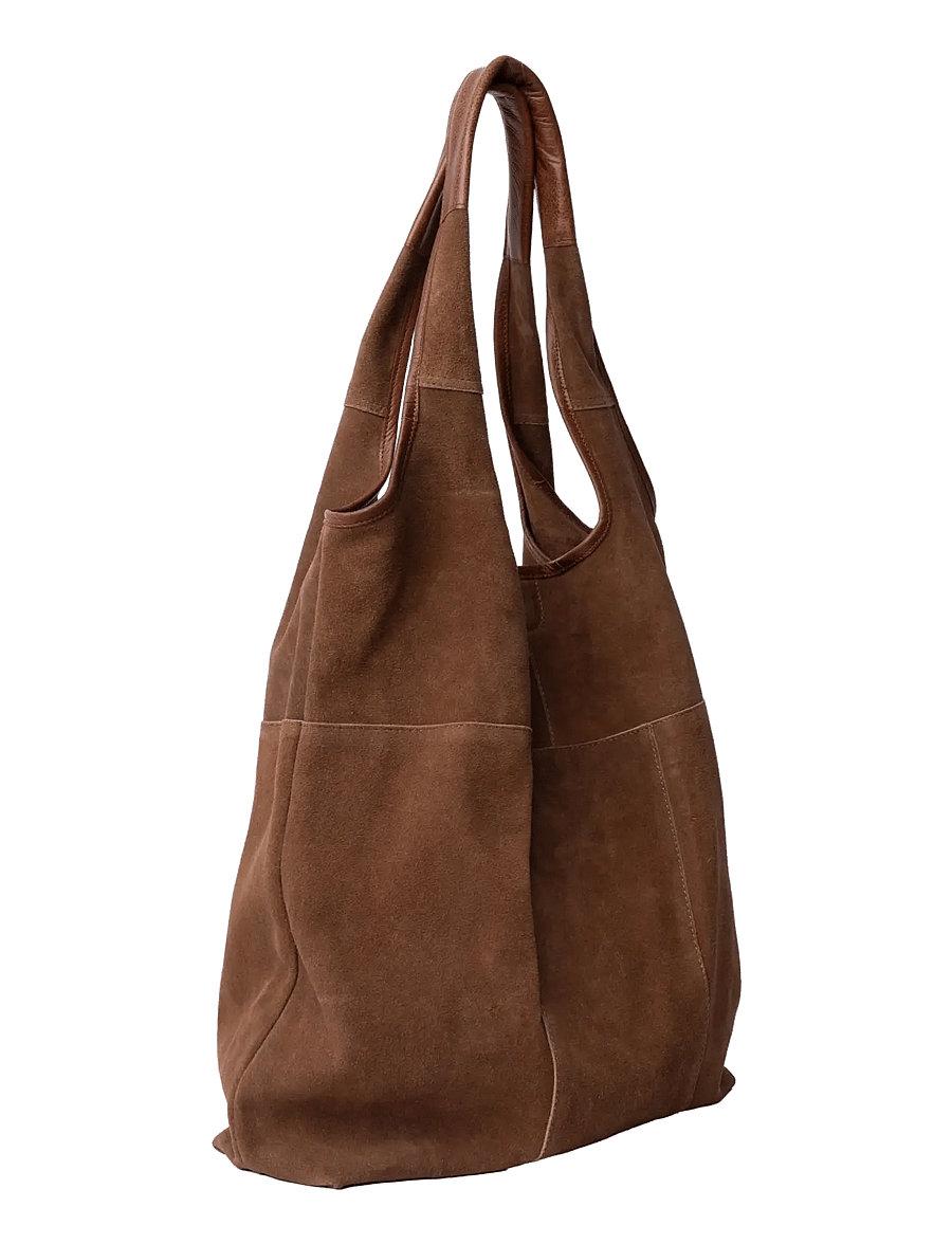 RE:DESIGNED EST 2003 - Lyra Suede - shoppingväskor - walnut - 3