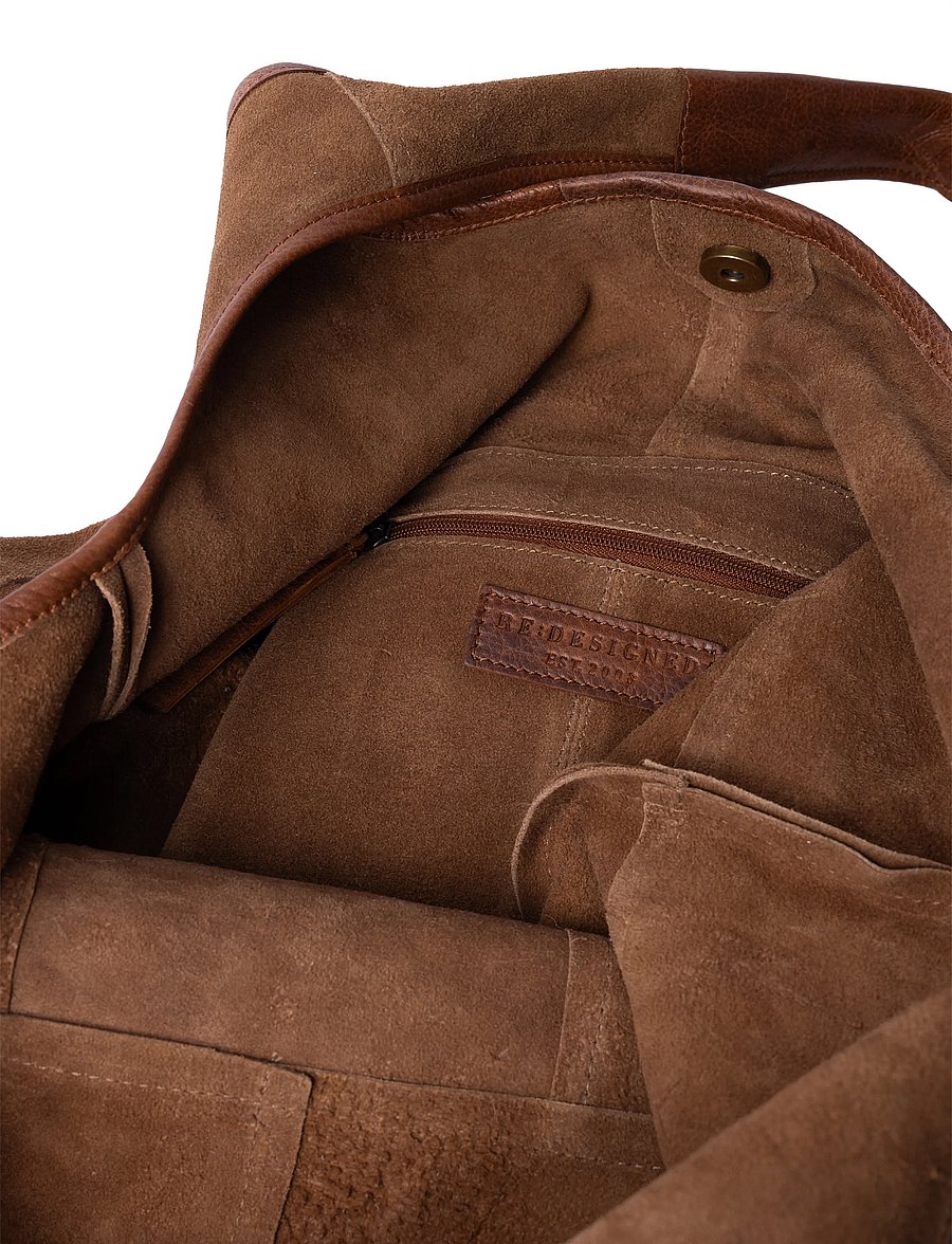 RE:DESIGNED EST 2003 - Lyra Suede - shoppingväskor - walnut - 5