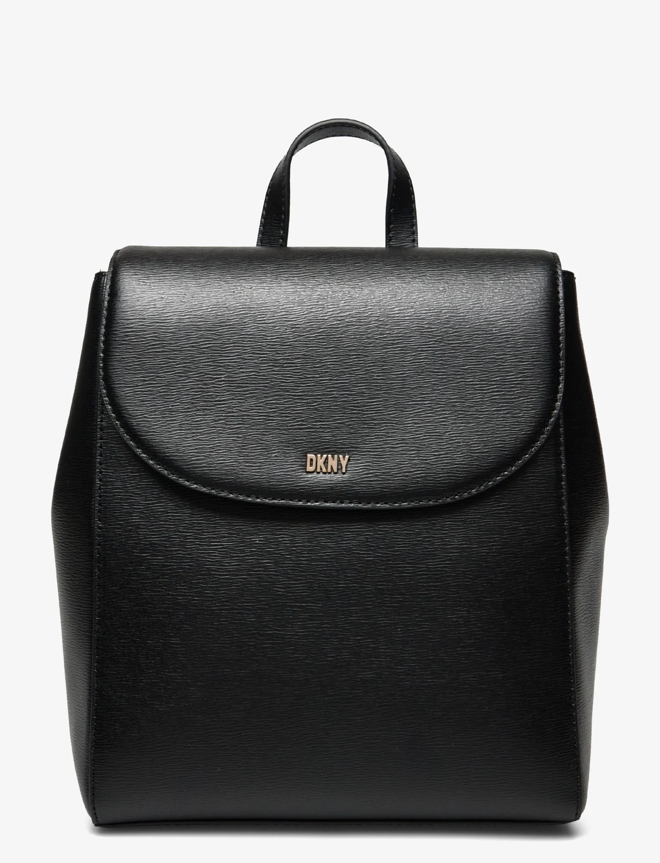 DKNY Bags - BRYANT FLAP BACKPACK - moterims - bgd - blk/gold - 0