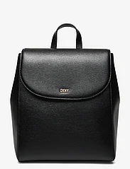 DKNY Bags - BRYANT FLAP BACKPACK - kobiety - bgd - blk/gold - 0