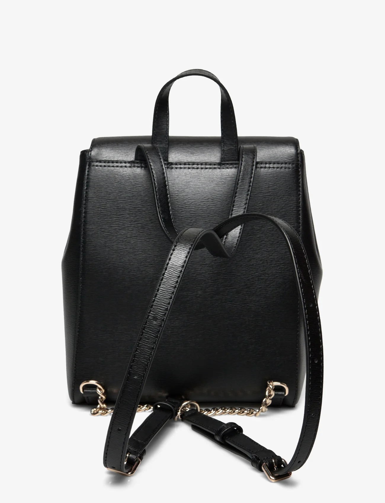 DKNY Bags - BRYANT FLAP BACKPACK - moterims - bgd - blk/gold - 1