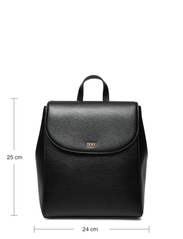 DKNY Bags - BRYANT FLAP BACKPACK - moterims - bgd - blk/gold - 5