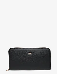 DKNY Bags - PERRI LG ZIP AROUND - portemonnees - bgd - blk/gold - 0