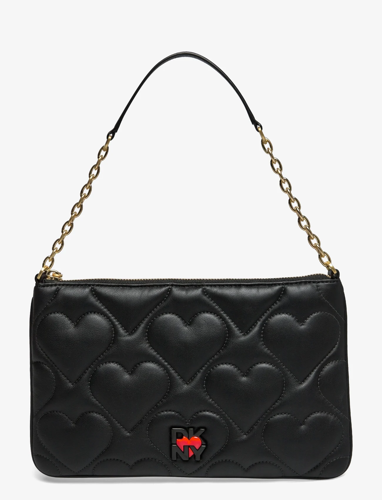DKNY Bags - HEART OF NY QUILTED BAG - festkläder - bgd - blk/gold - 0
