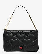 HEART OF NY QUILTED BAG - BGD - BLK/GOLD