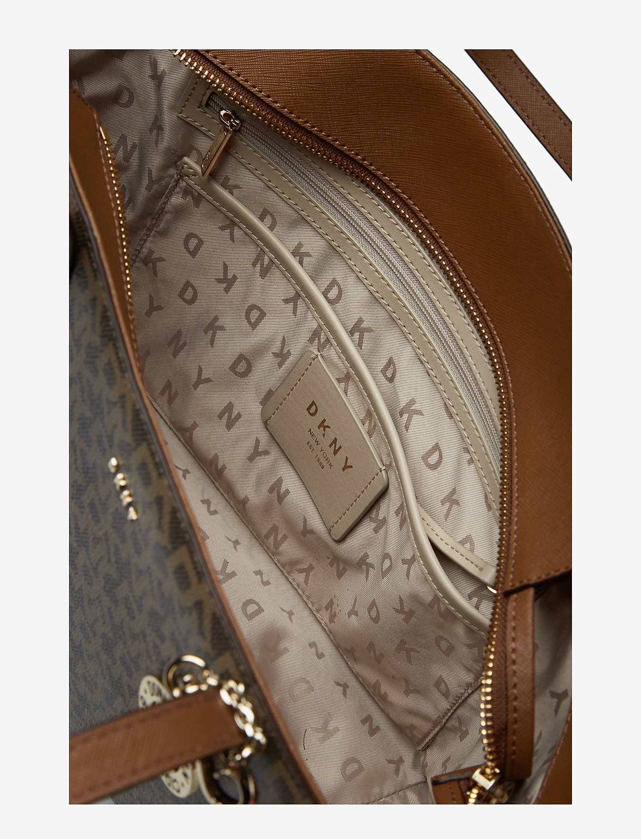 DKNY Bags - BRYANT MD ZIP TOTE - mocha logo-vic - 4
