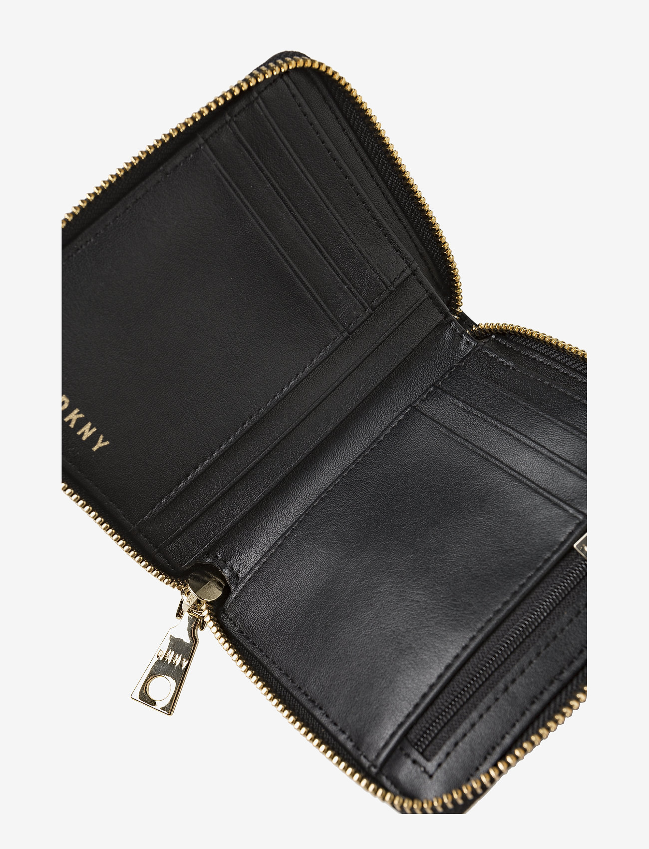 DKNY Bags - SM ZIP AROUND- PEBBL - blk/gold - 3