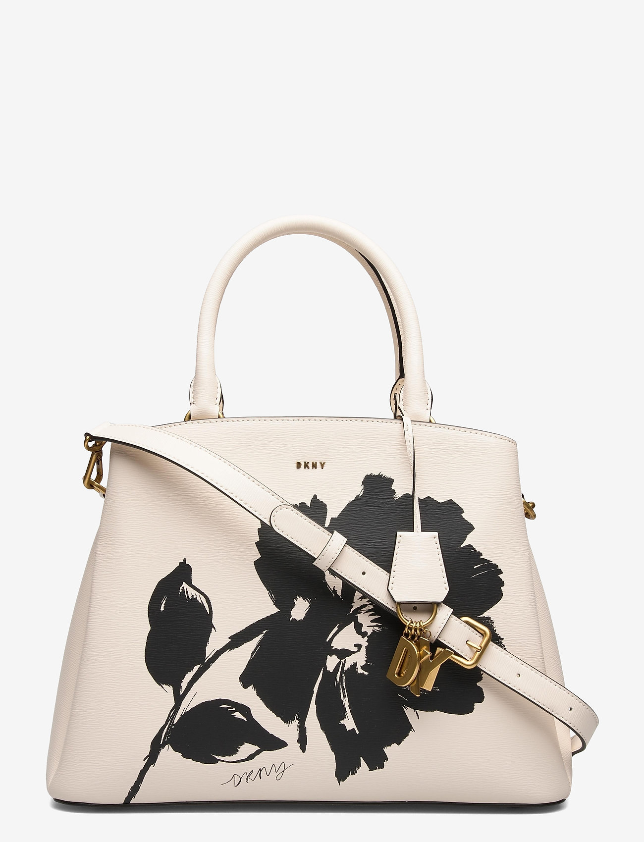 DKNY Bags - PAIGE-LG SATCHEL-FLO - ivory/black - 0