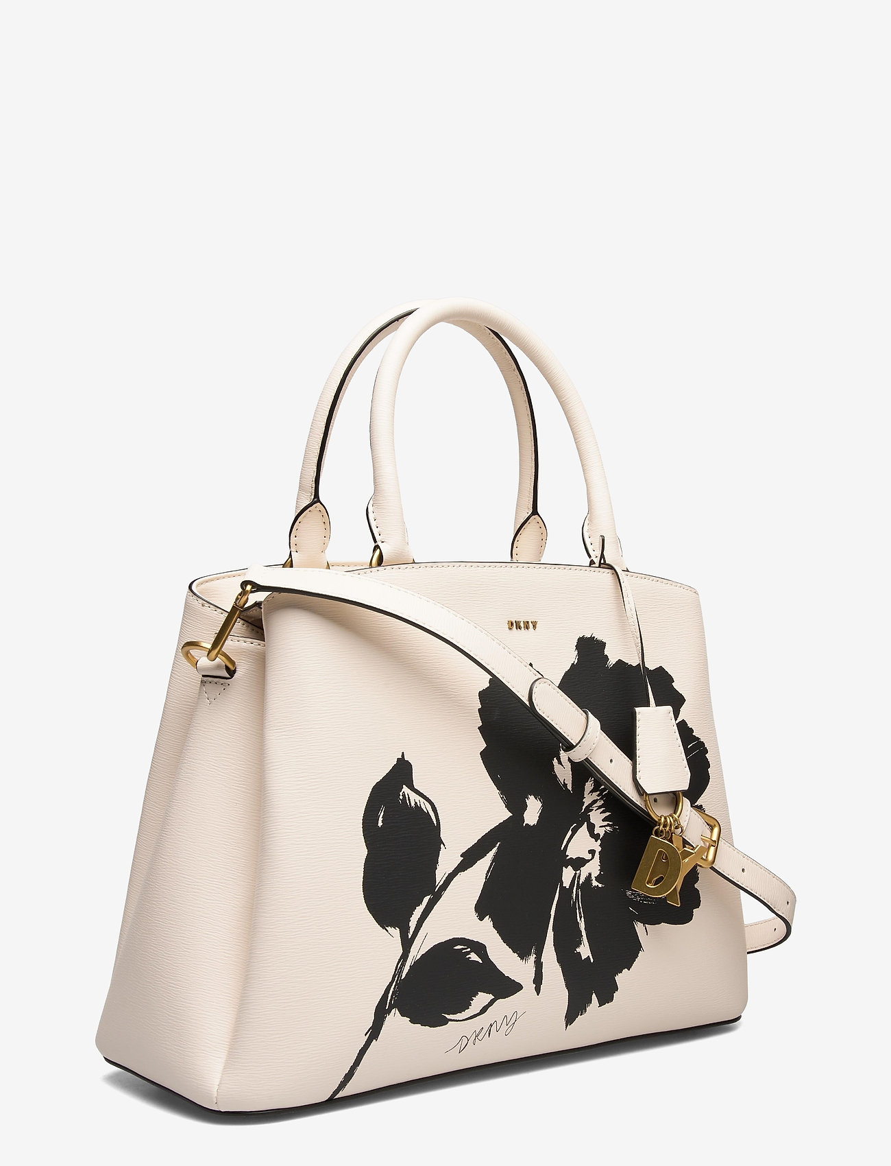 DKNY Bags - PAIGE-LG SATCHEL-FLO - ivory/black - 2