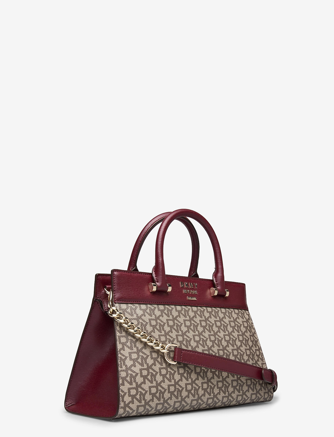 DKNY Bags - AVA-SATCHEL-T&C LOGO - ecru/bld red - 2