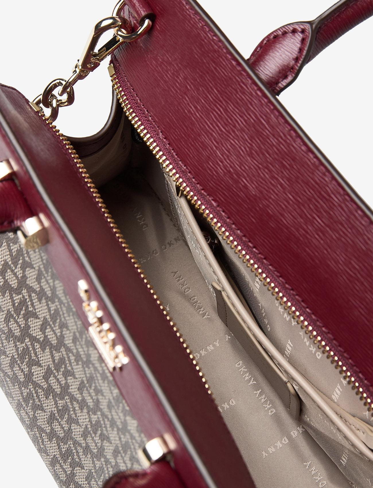 DKNY Bags - AVA-SATCHEL-T&C LOGO - ecru/bld red - 4