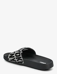 DKNY - ZELLA - FLAT SLIDE - zempapēžu sandales - 005 - black/white - 2