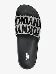DKNY - ZELLA - FLAT SLIDE - zempapēžu sandales - 005 - black/white - 3
