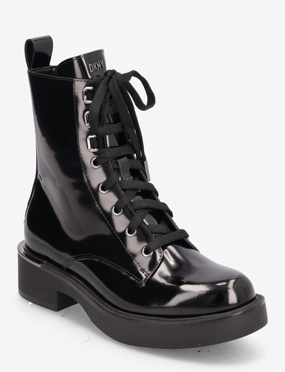 Black patent leather combat boots sales
