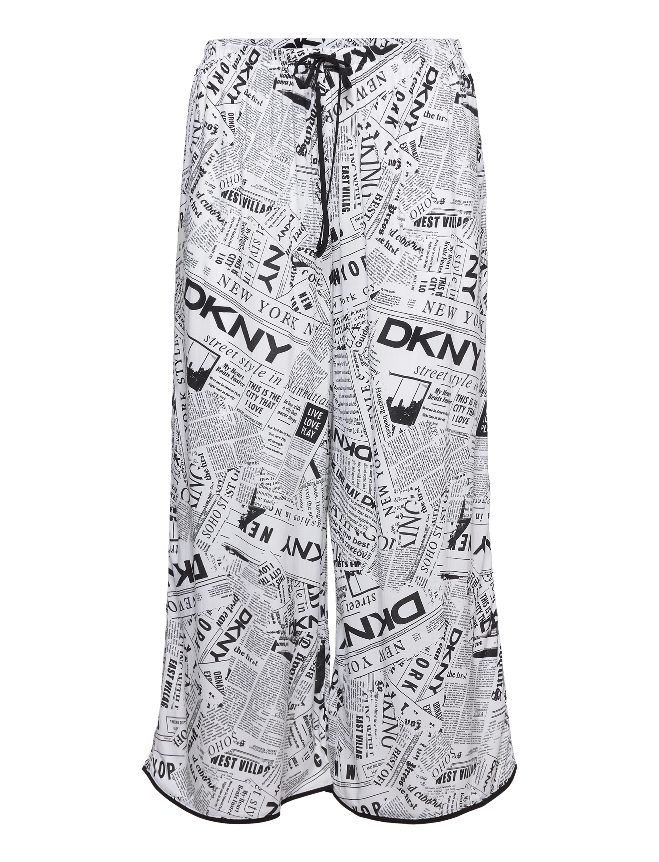 DKNY Homewear - MAKING HEADLINES S/S TOP & CULOTTE - white paper print - 2