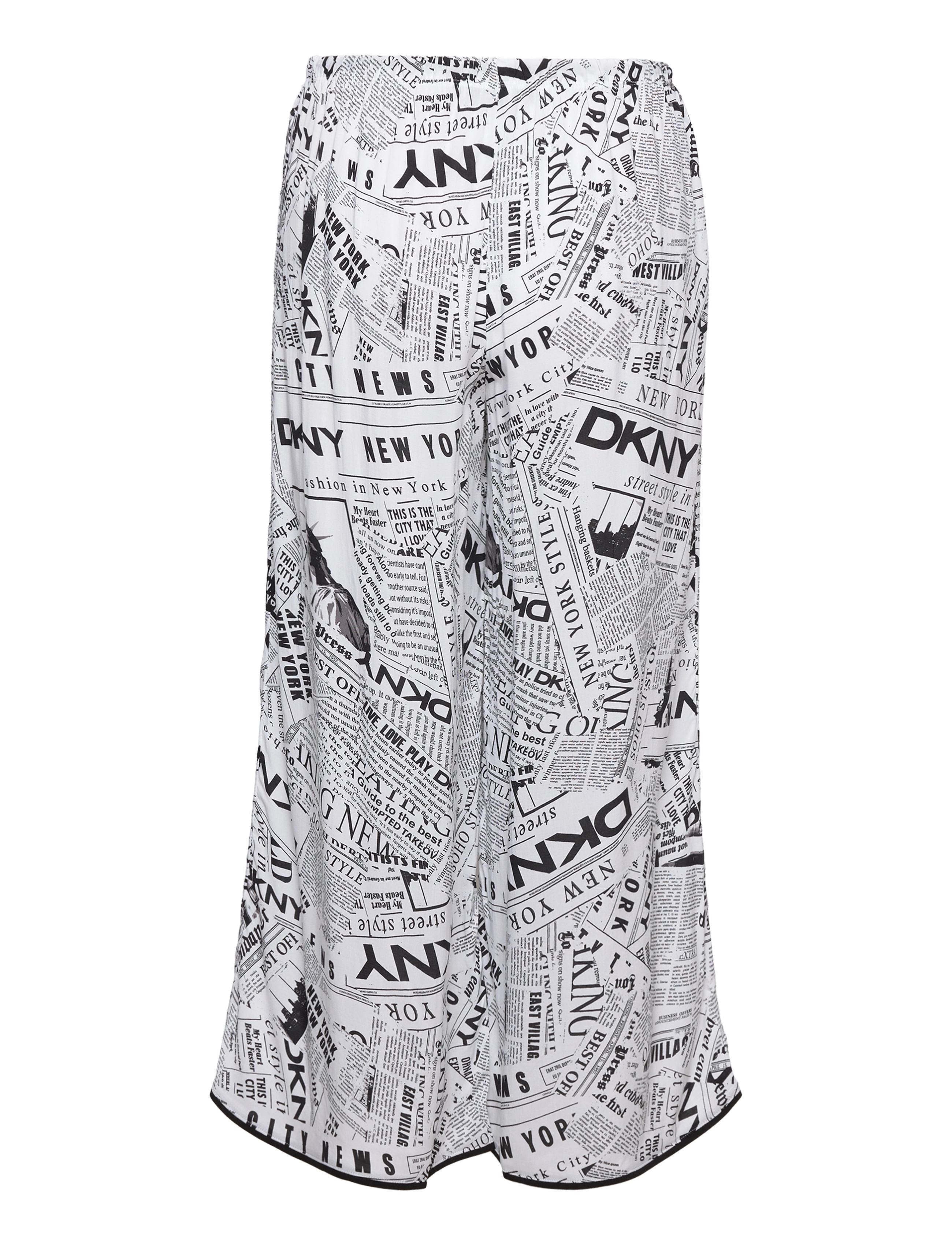 DKNY Homewear - MAKING HEADLINES S/S TOP & CULOTTE - white paper print - 3