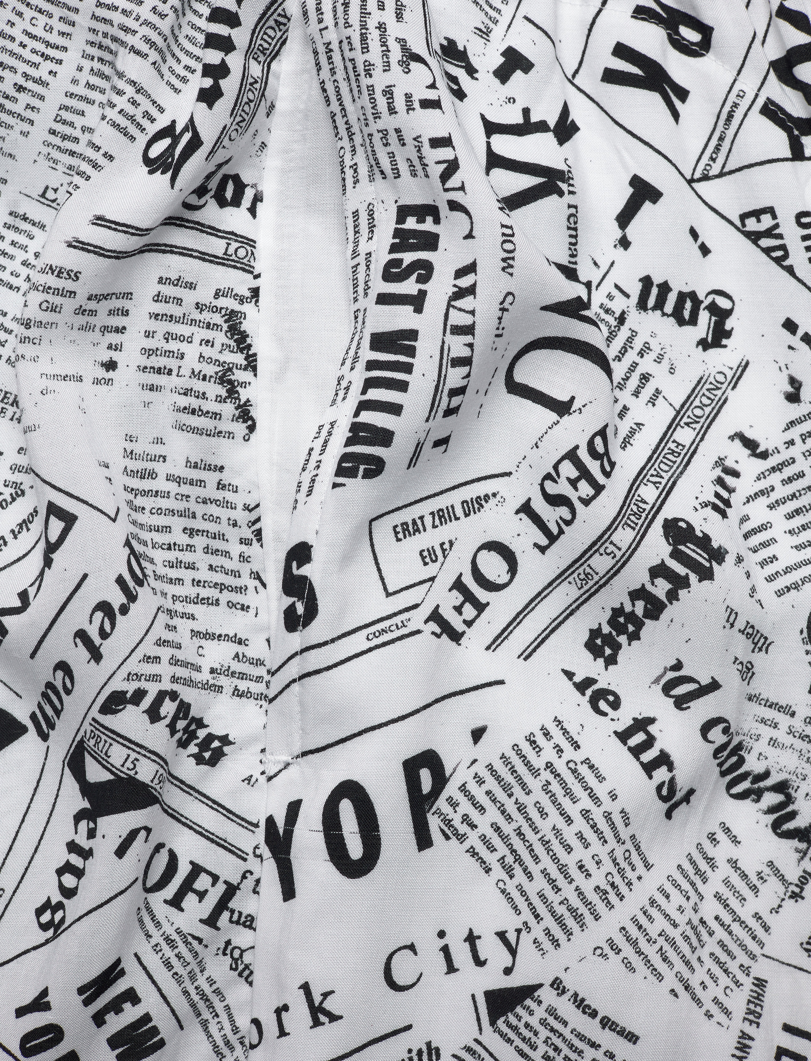 DKNY Homewear - MAKING HEADLINES S/S TOP & CULOTTE - white paper print - 5
