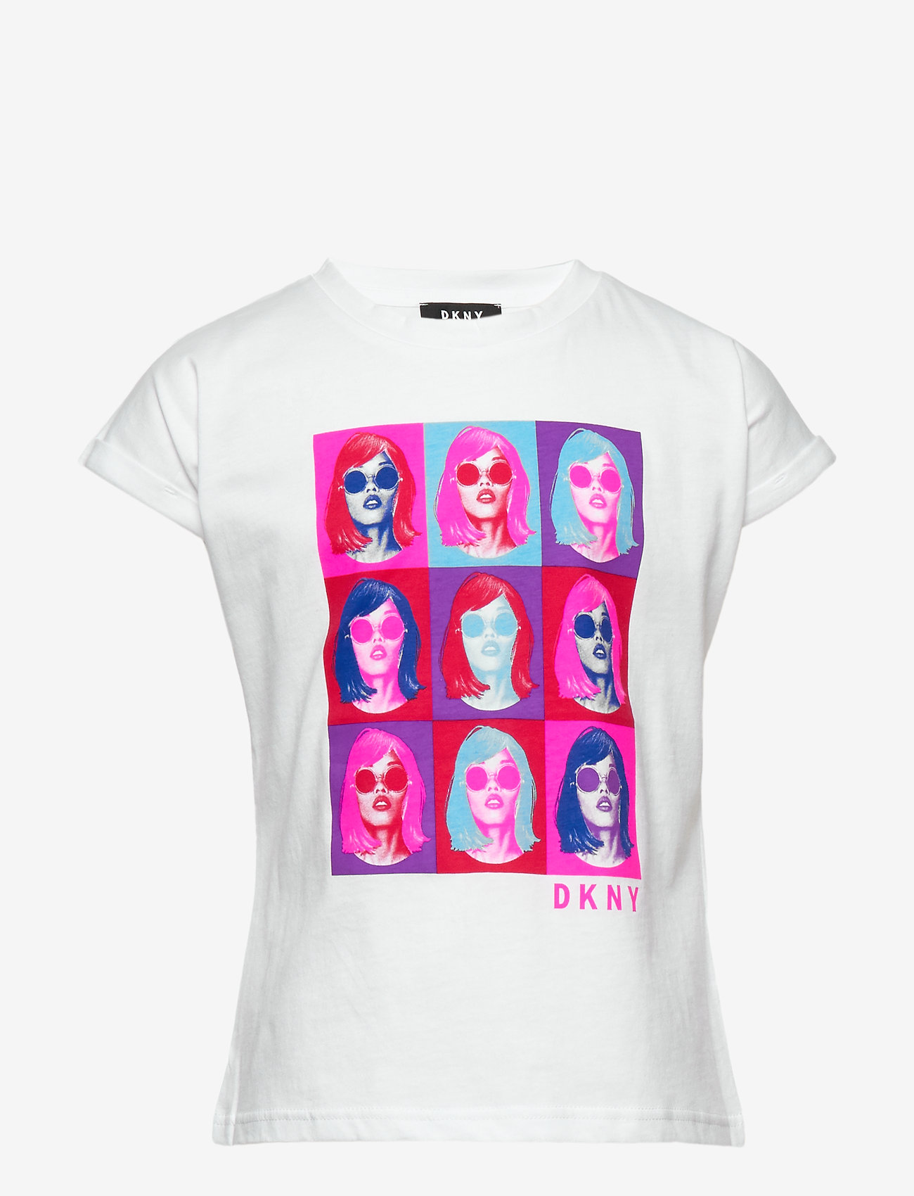 DKNY kids - SHORT SLEEVES TEE-SHIRT - white   pink - 0