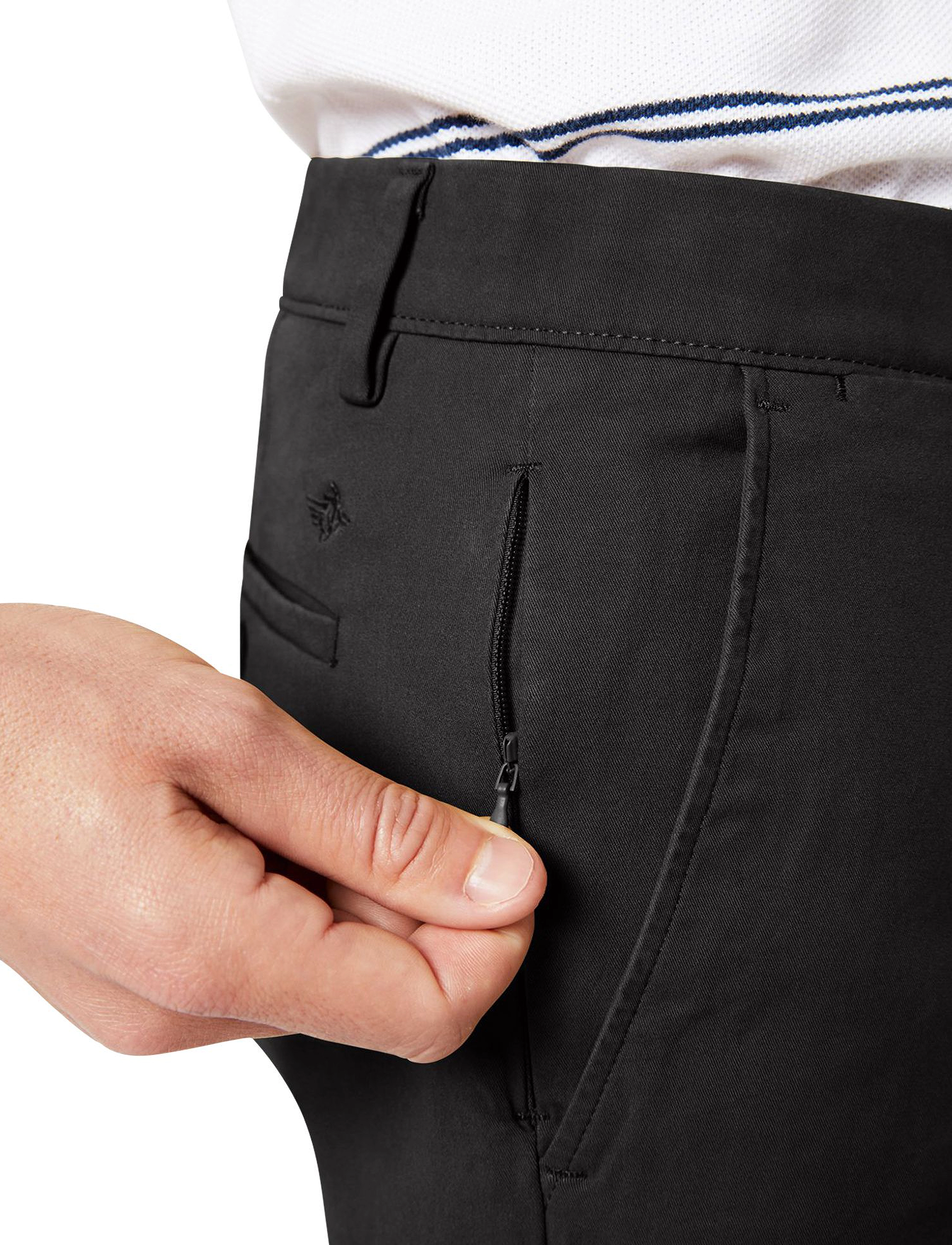 Dockers - MOTION CHINO SLIM - casual byxor - blacks - 4