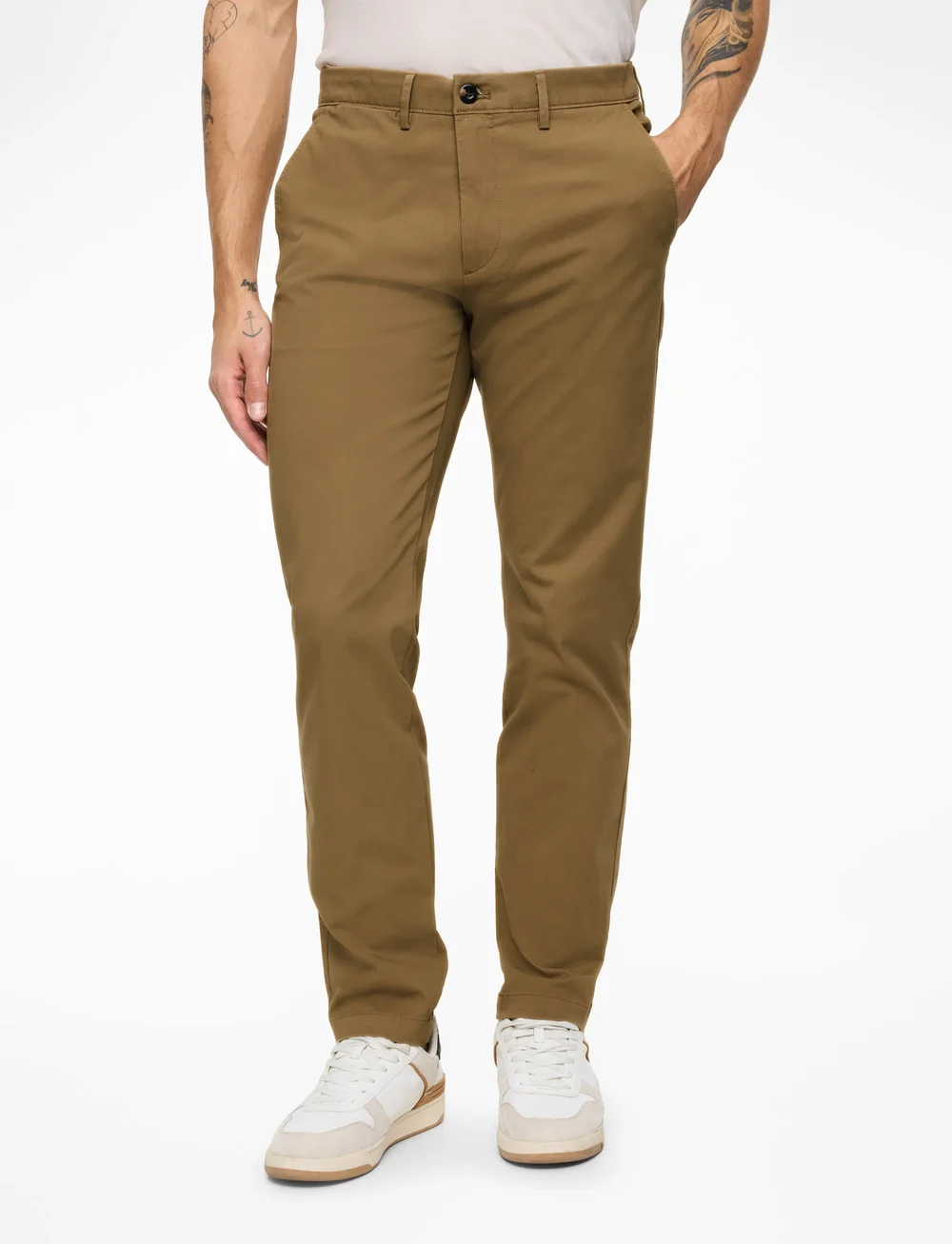 Dockers - MOTION CHINO TAPER - kostymbyxor - neutrals - 0
