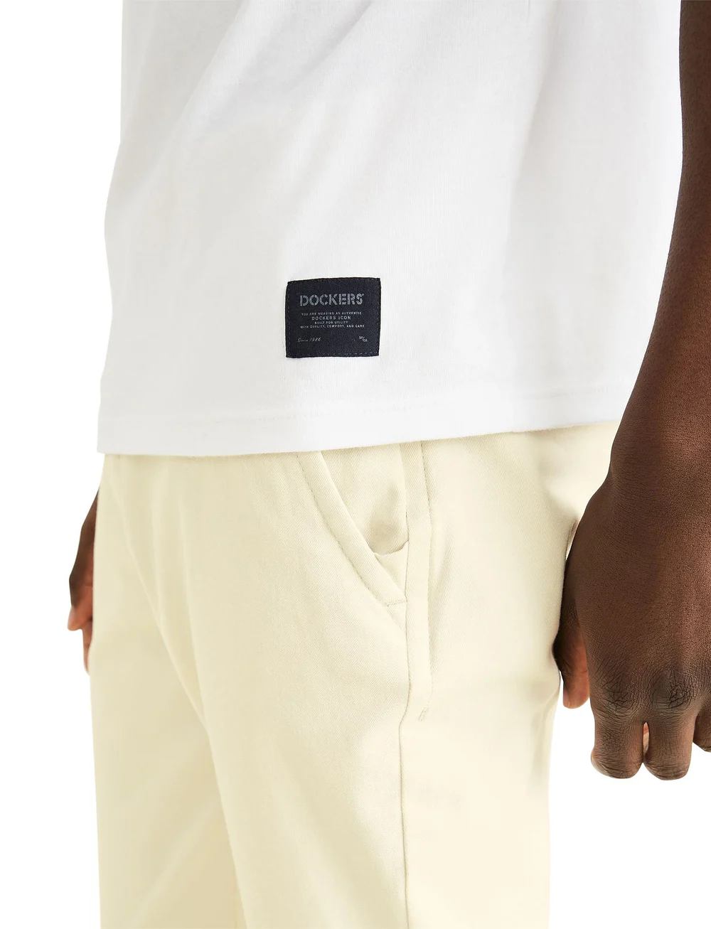 Dockers - ORIGINAL TEE LUCENT - kortärmade t-shirts - neutrals - 5