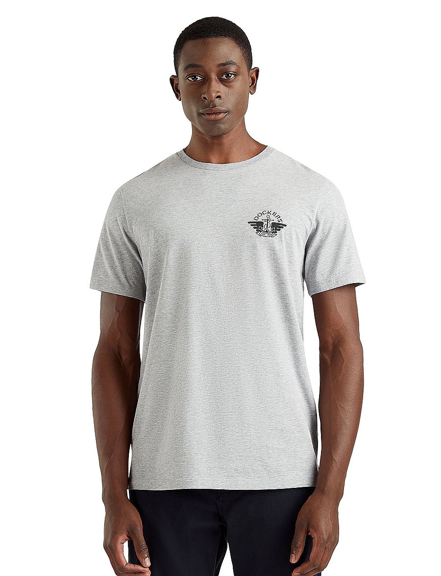 Dockers - GRAPHIC TEE GRAPHIC - kortærmede t-shirts - gray - 0