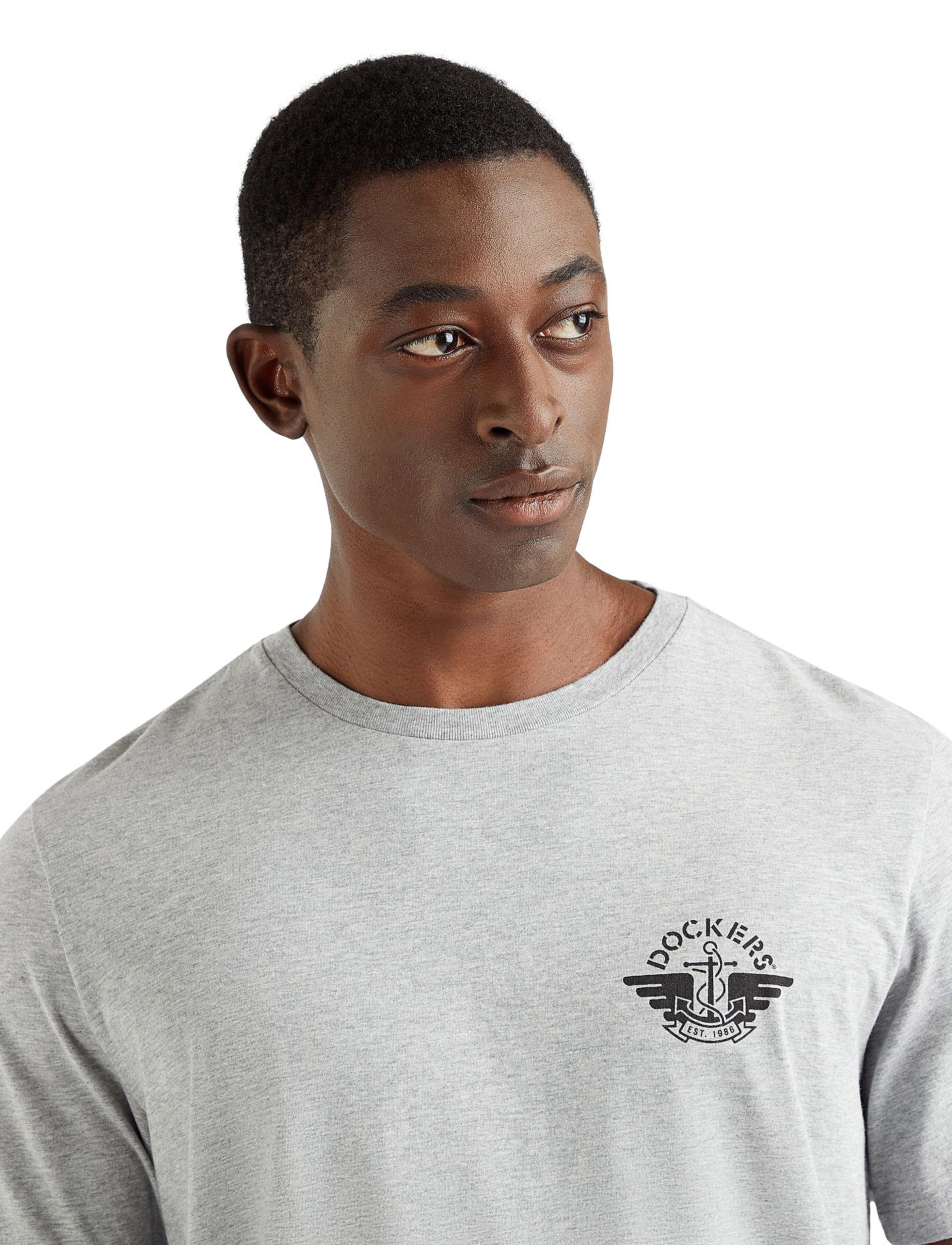 Dockers - GRAPHIC TEE GRAPHIC - kortærmede t-shirts - gray - 3