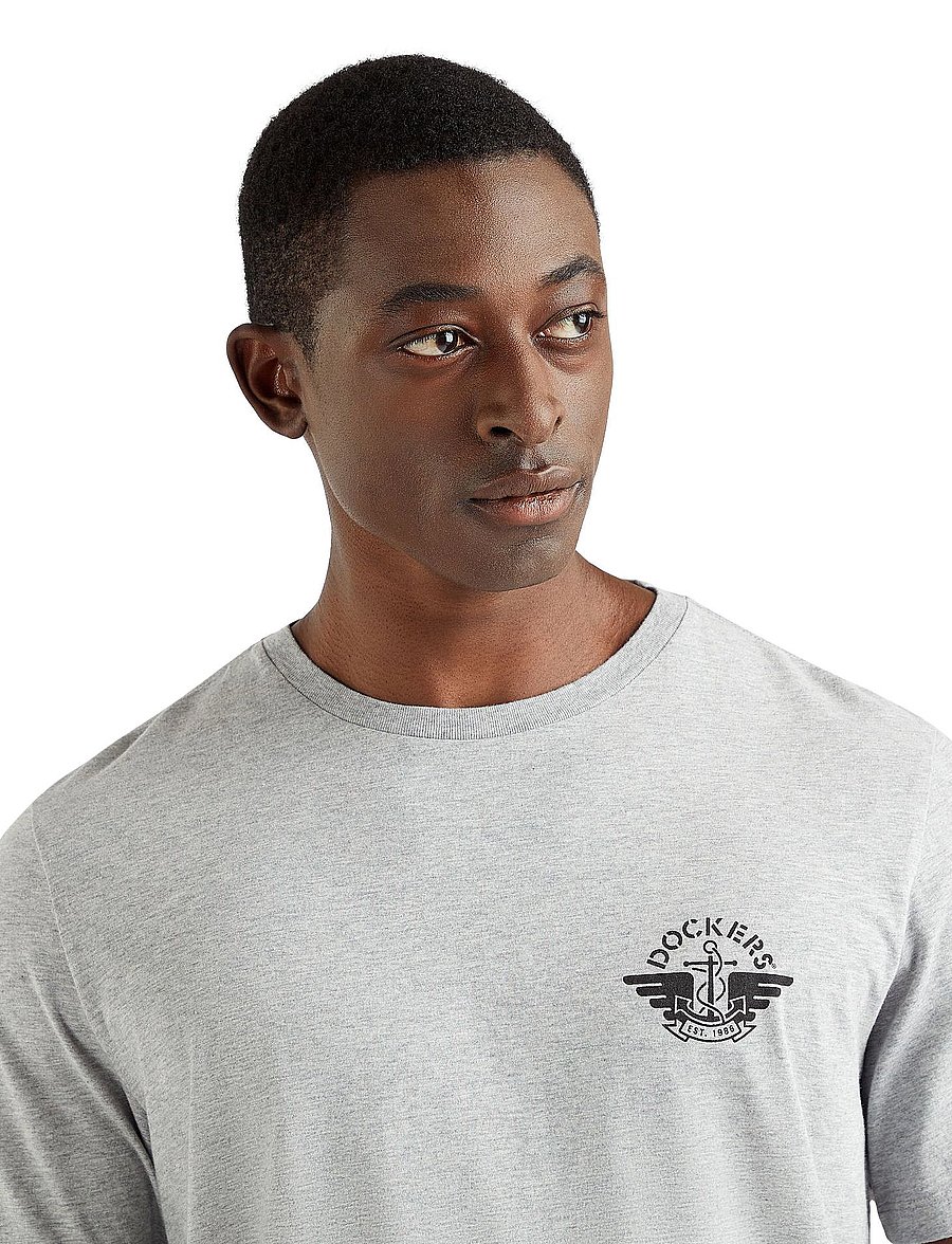 Dockers - GRAPHIC TEE GRAPHIC - kortærmede t-shirts - gray - 3