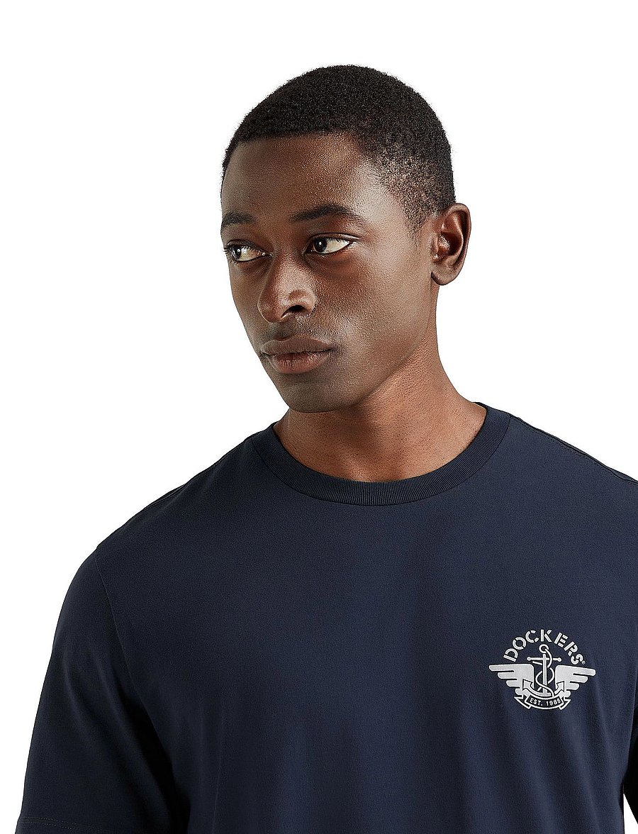 Dockers - GRAPHIC TEE GRAPHIC - kortärmade t-shirts - black - 0