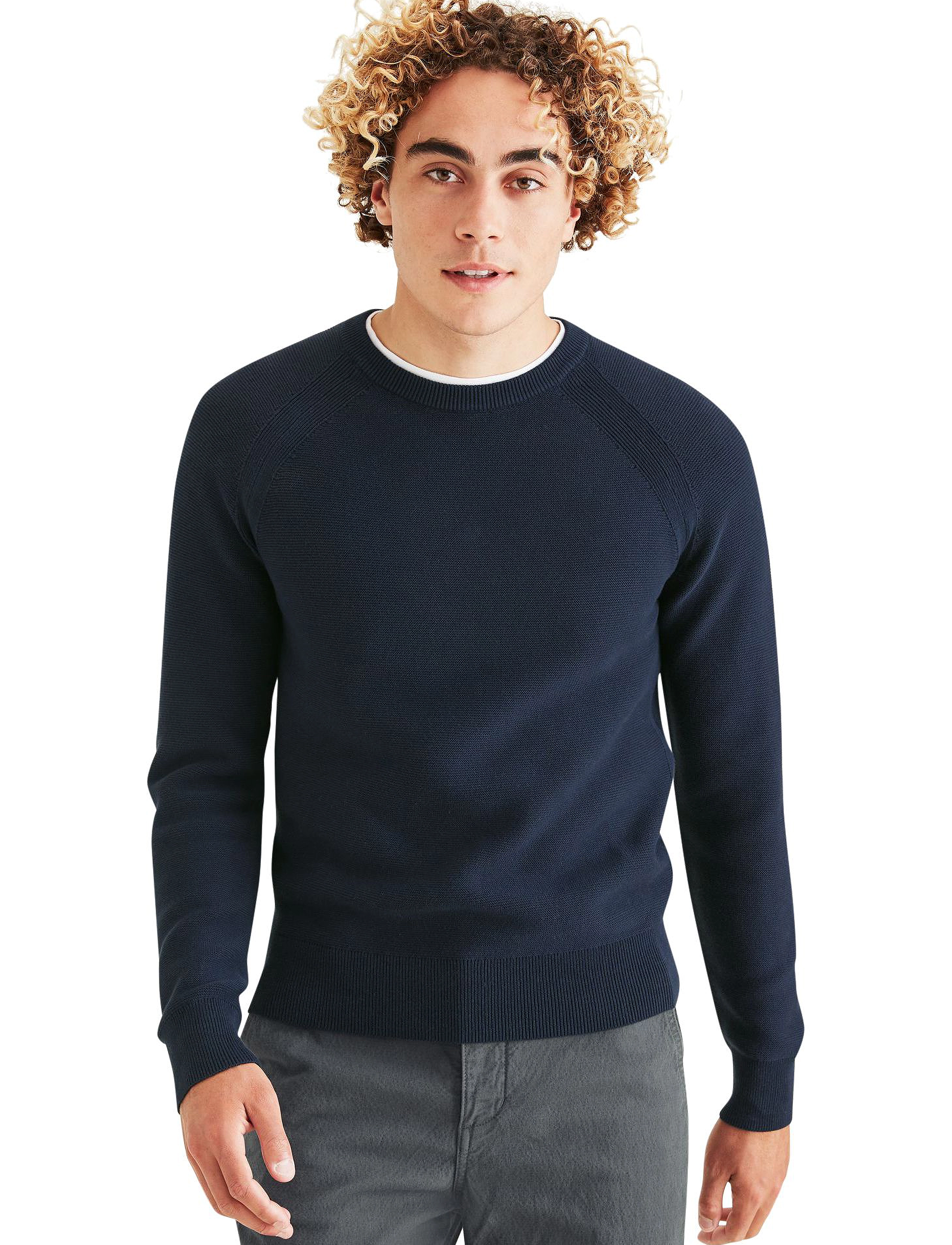 Dockers Core Crew Sweater, S, Knitwear, Marineblau - Round Necks, Männerswear