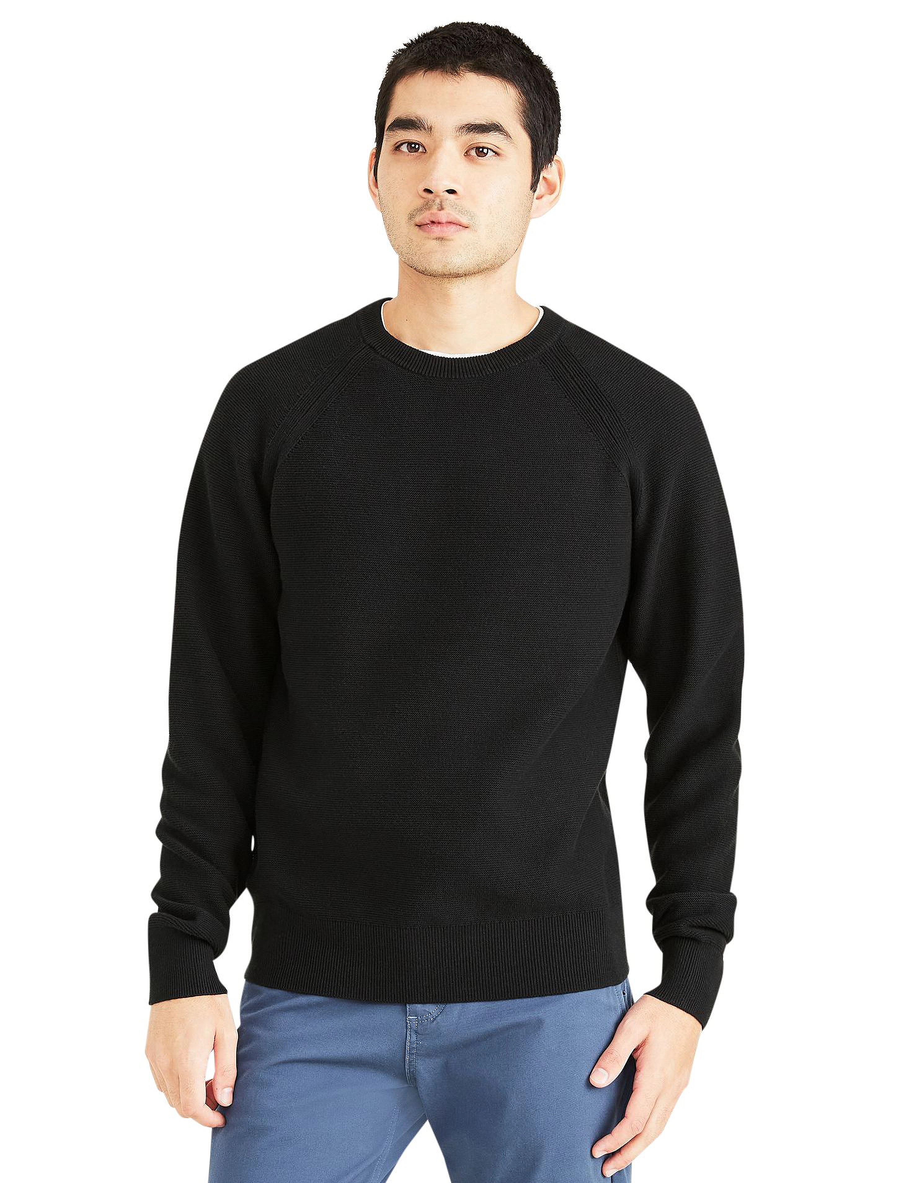 Dockers Core Crew Sweater, S, Knitwear, Schwarz - Round Necks, Männerswear
