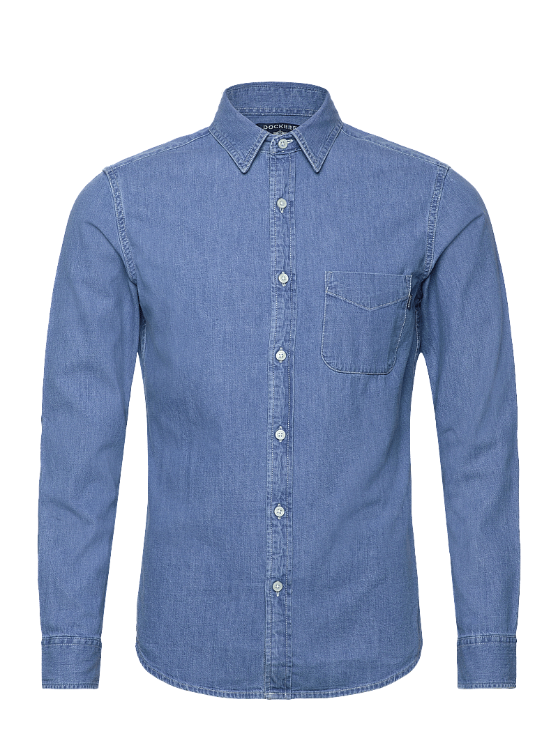 Dockers - SLIM ORIGINAL WOVEN - jeanshemden - light indigo - flat finis - 1