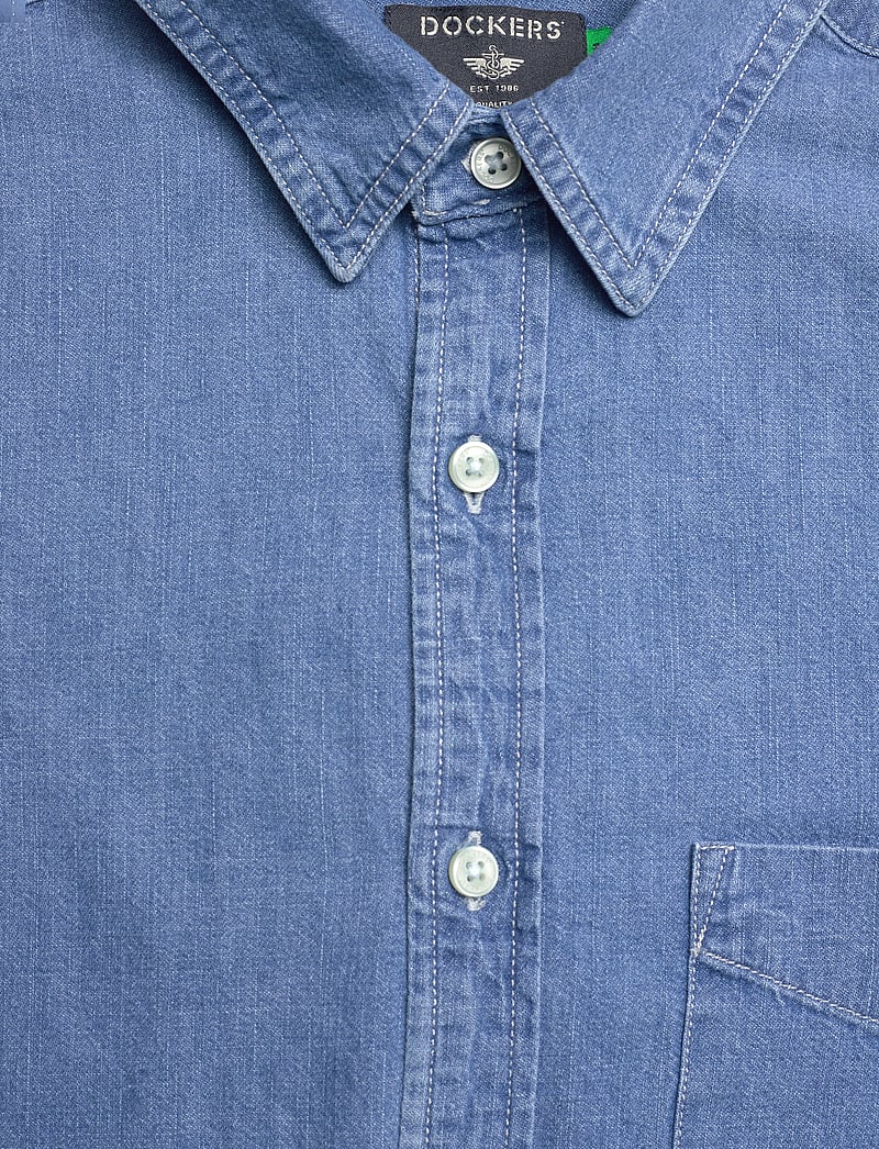 Dockers - SLIM ORIGINAL WOVEN - jeanshemden - light indigo - flat finis - 5