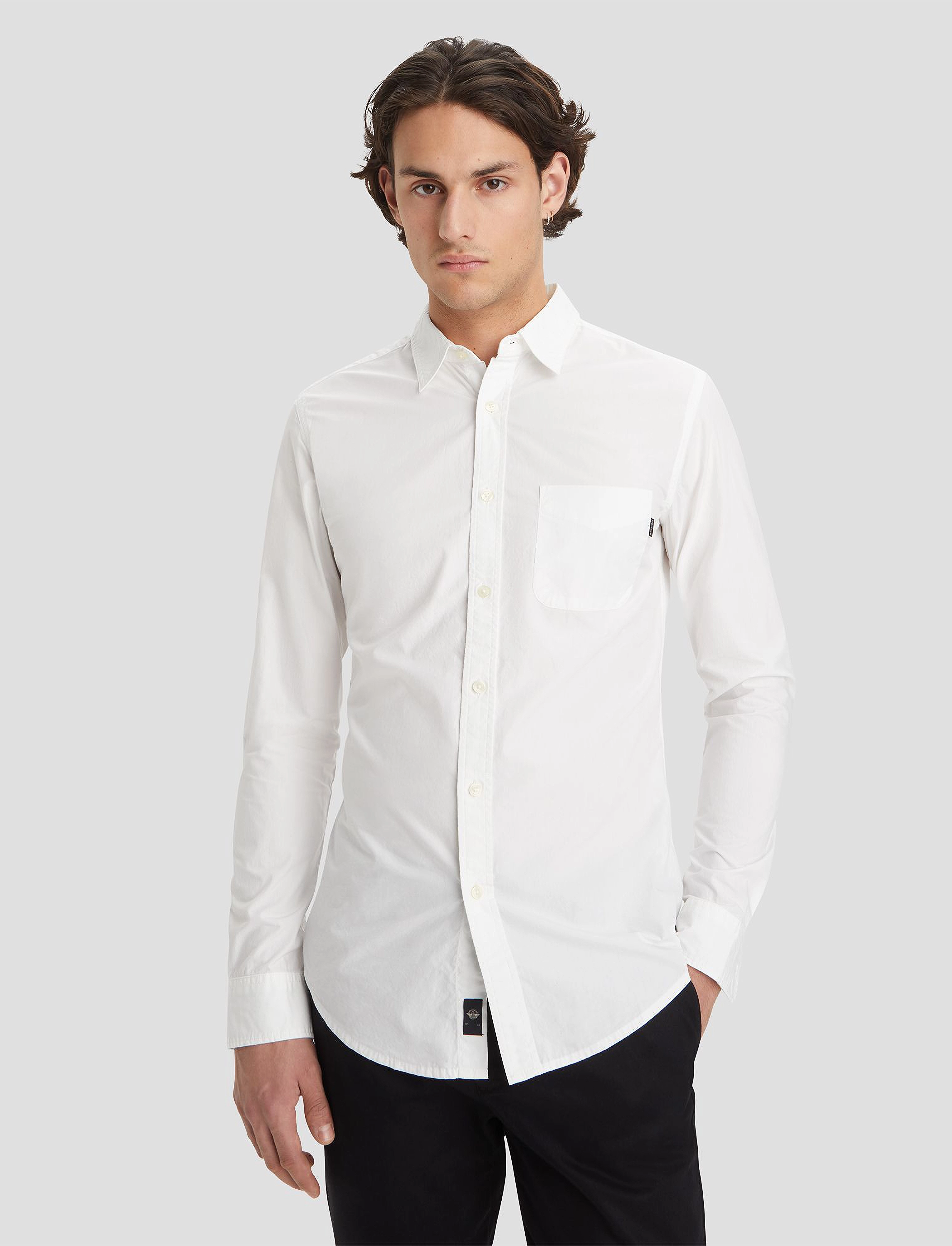 Dockers Slim Original Woven, M, Shirts, Weiß - Casual, Männerswear