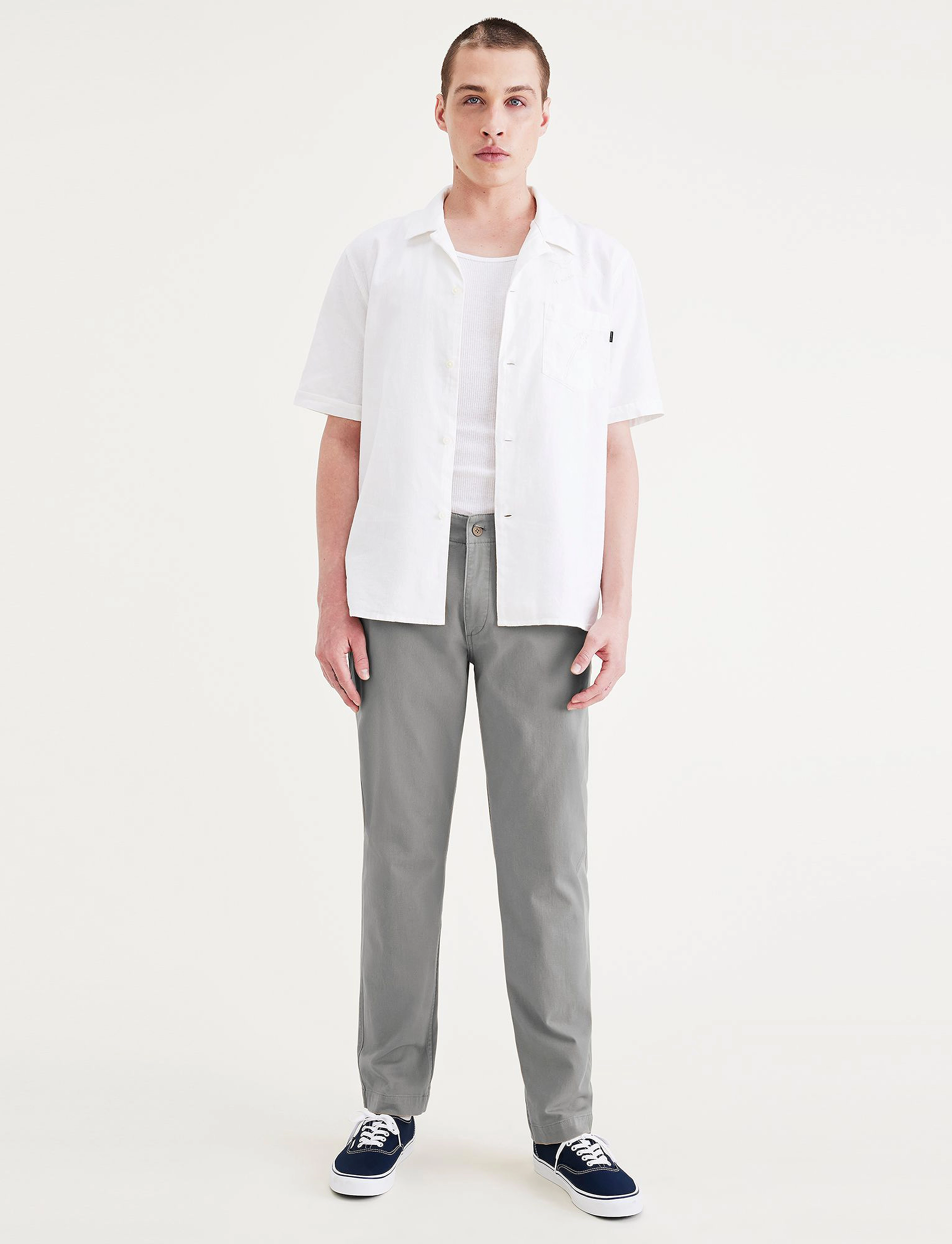 Dockers Cali Khaki 360, 31 x 34, Trousers, Grau - Casual, Männerswear