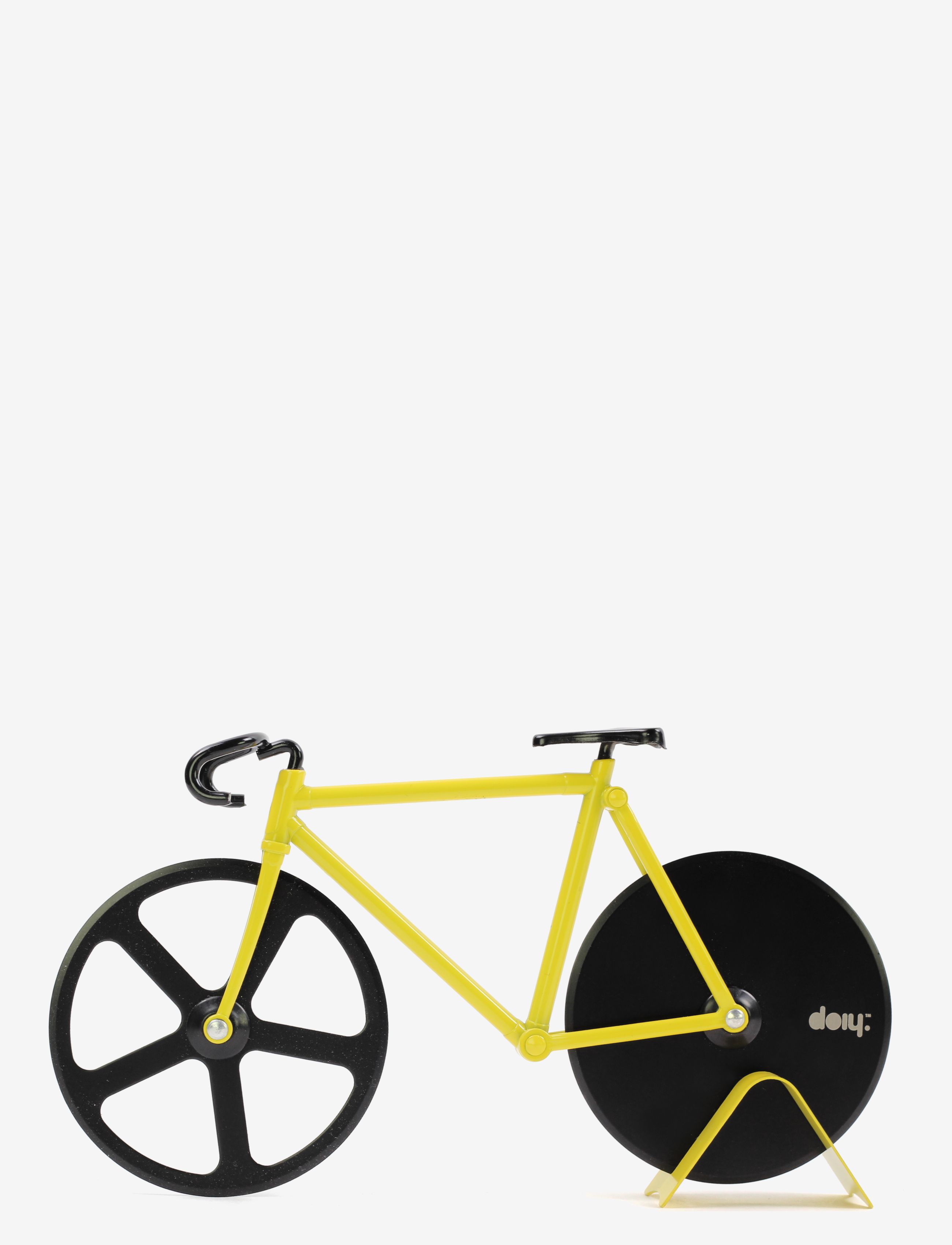 DOIY Pizzas Cutter Fixie (Bumblebee), 17.5X3X9.5 cm, Kitchen Tools, Gelb - Pizza Cutters & Accessories, Homeware