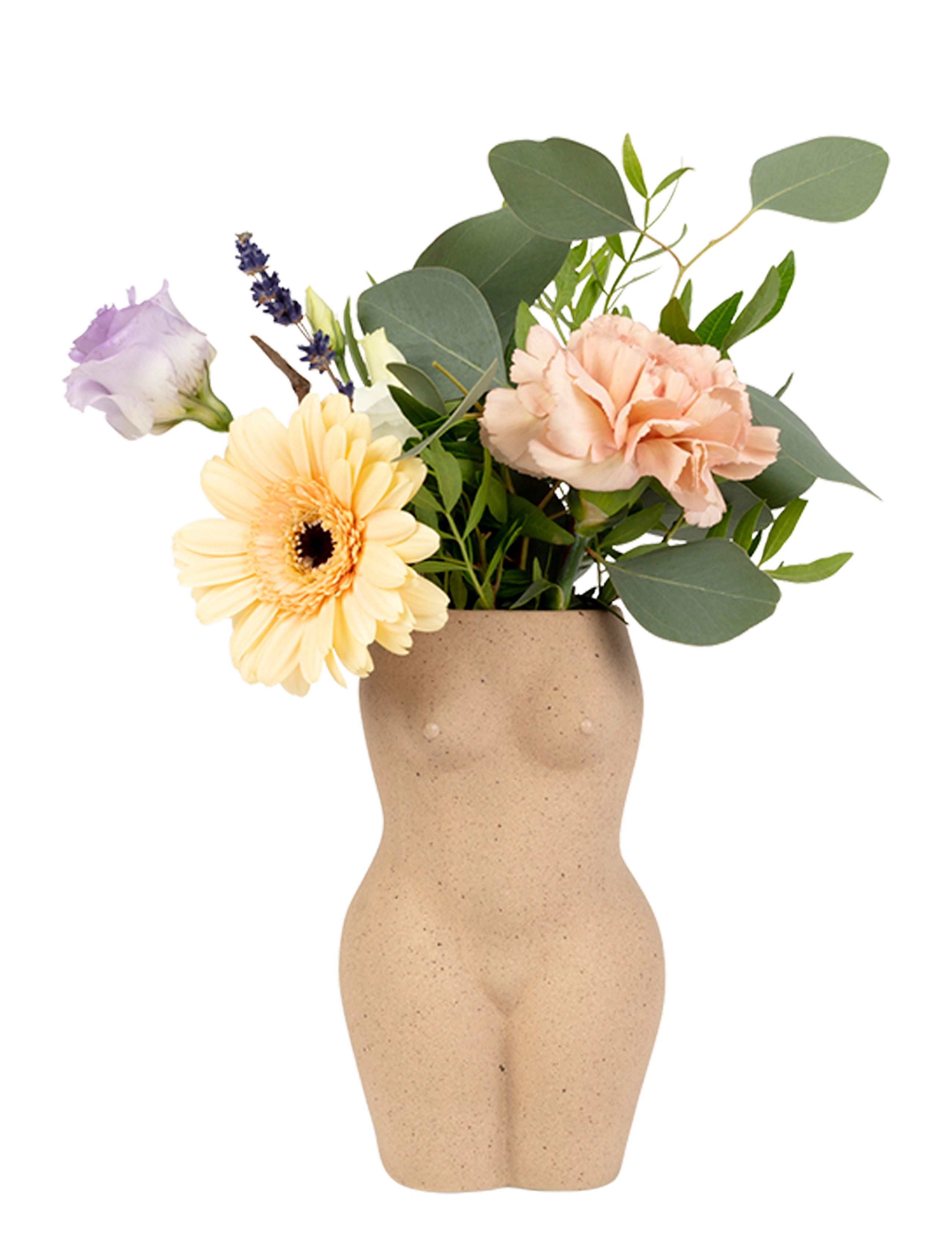 DOIY Vase Body Vase, Stor vase, Beige, Str: H18.5CM