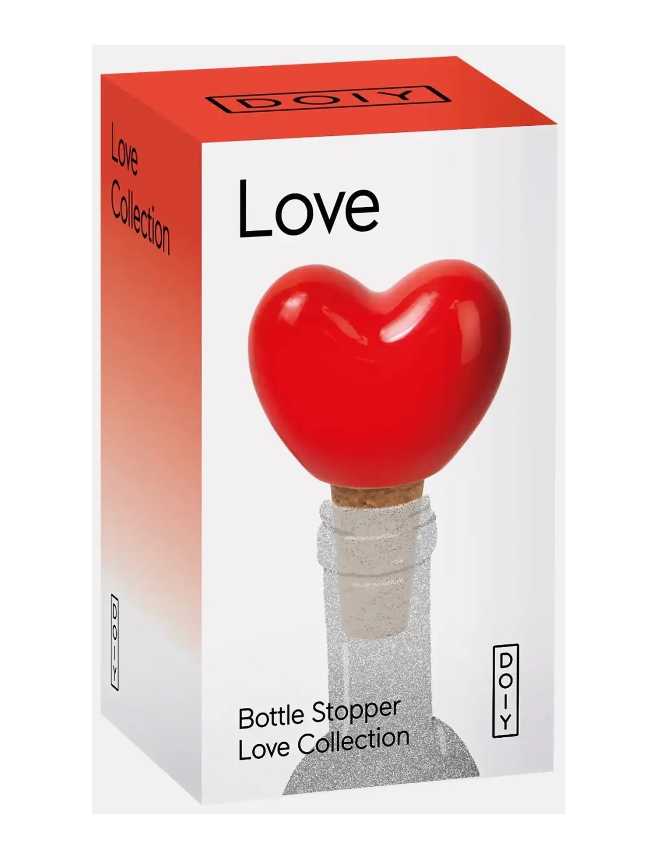 DOIY - Flaskeprop - Love - otwieracze do butelek i korki do wina - red - 2