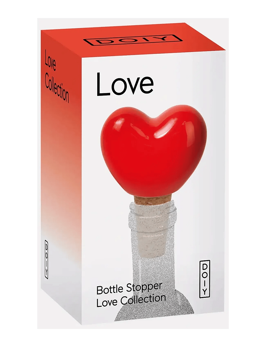 DOIY - Flaskeprop - Love - pudeliavajad ja -korgid - red - 2