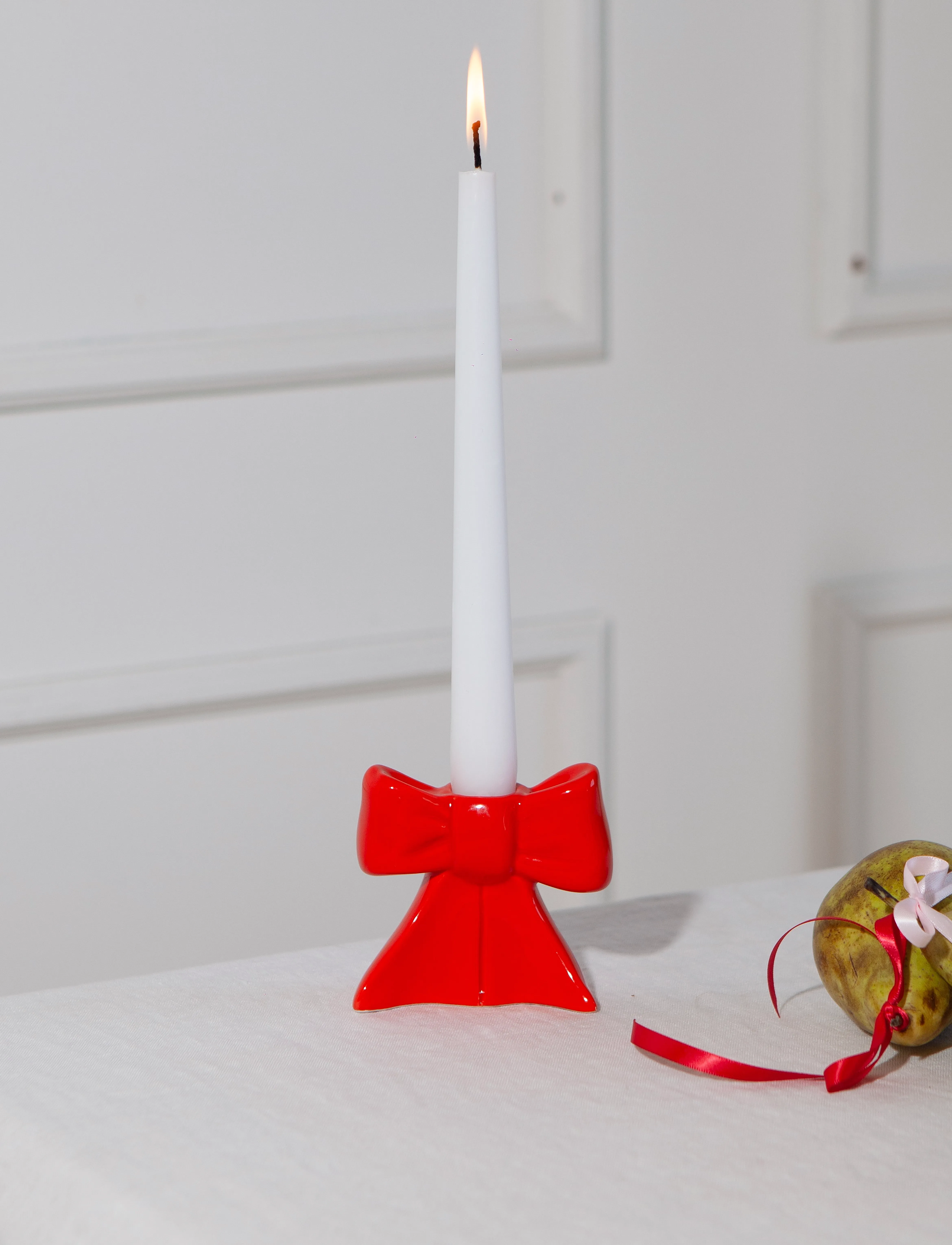 DOIY Lysestage - Bow - Small, One Size, Pink, Lysestager & Lanterner > Lysestager, Unisex