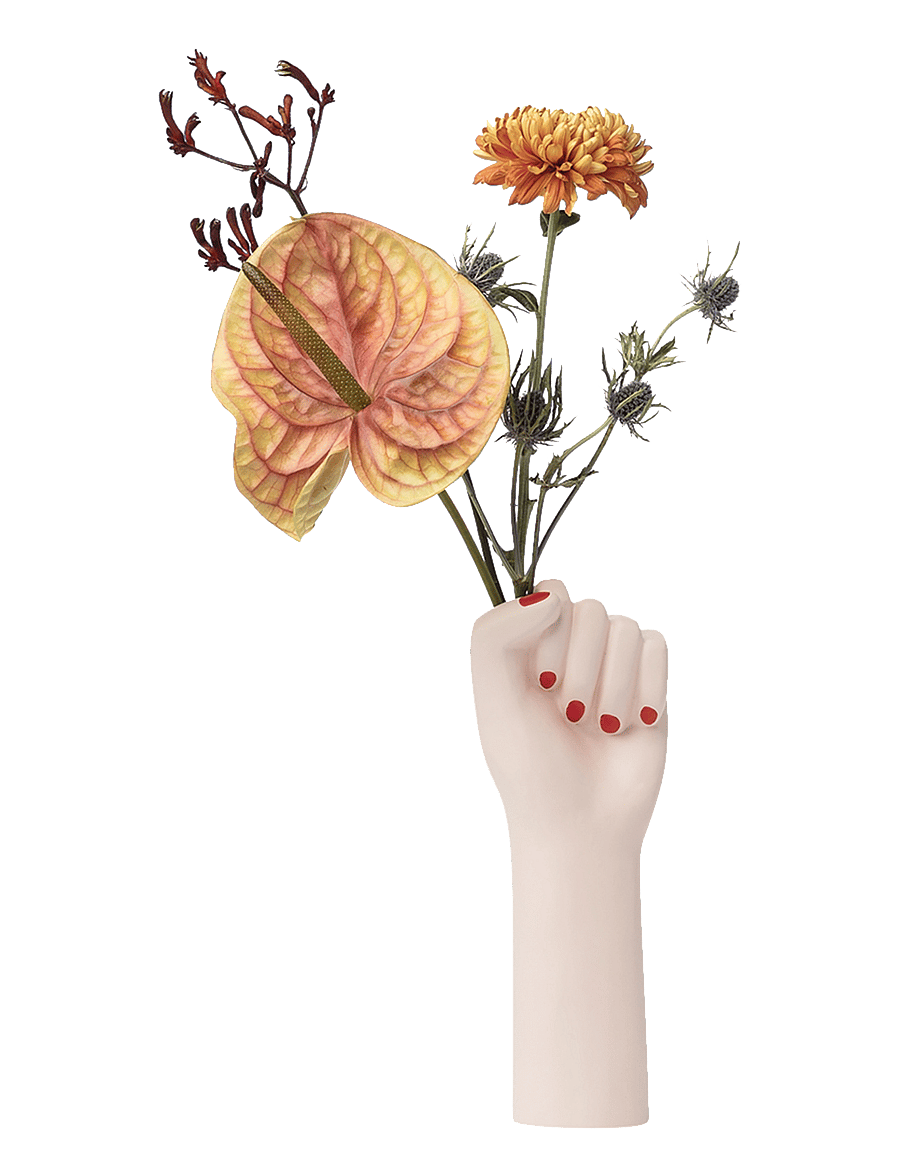 DOIY - Vase - Girl Power - vasen - white - 1