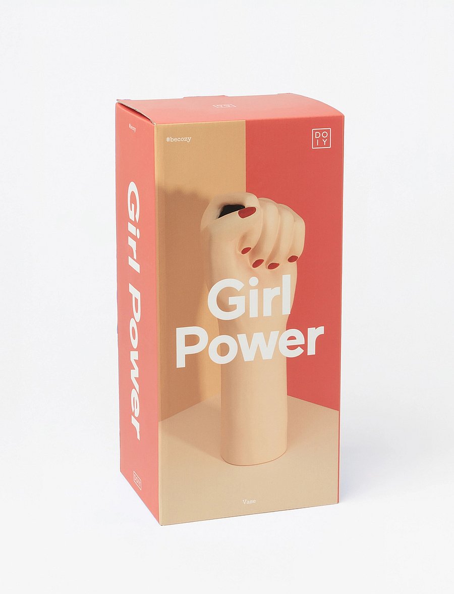 DOIY - Vase - Girl Power - vasen - white - 4