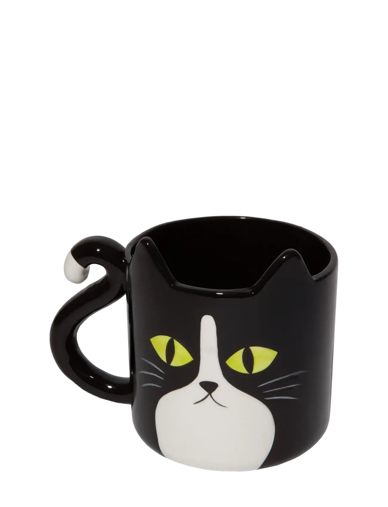 DOIY Krus Cat, Coffee Kop, Sort, Str: H9.5CM