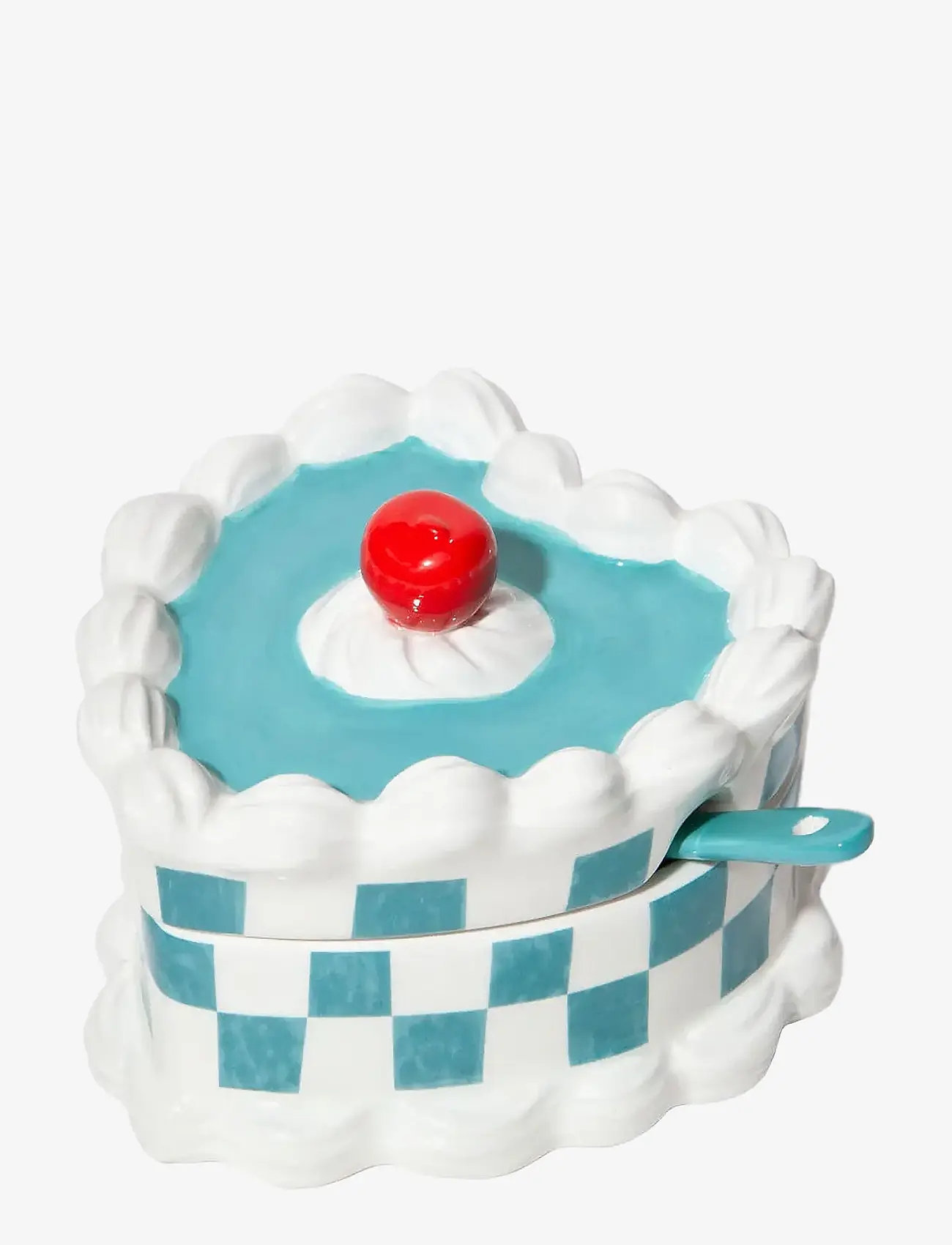 DOIY - Sugar Bowl, Sweetie - sykurskál - white and turquoise - 0